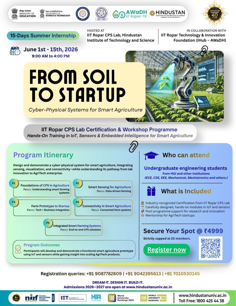 From Soil to Startup Internship Banner