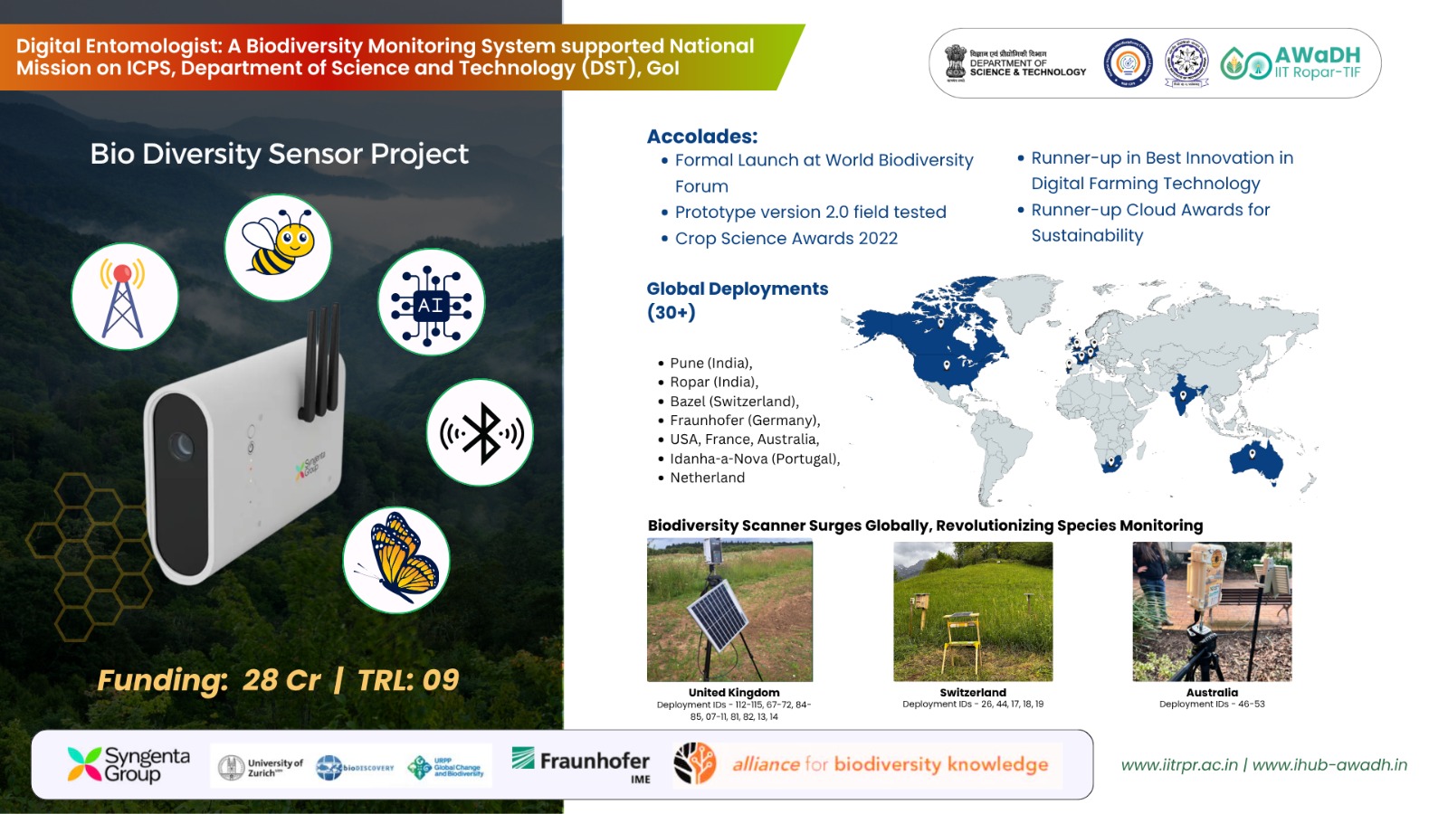 Biodiversity Sensor and Scanner deployed in field